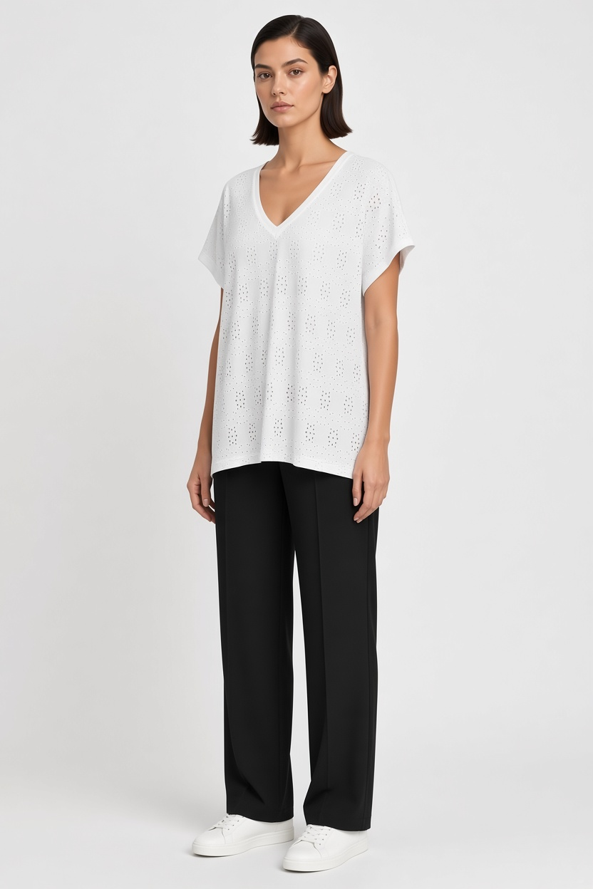Soyaconcept Damen Top Weiß Größe 2XL