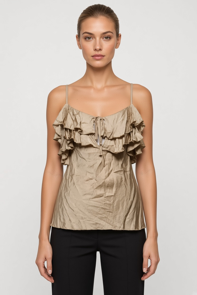 Costamani Damen Top Beige Größe S/M