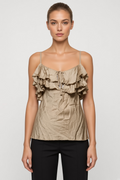 Costamani Damen Top Beige Größe S/M