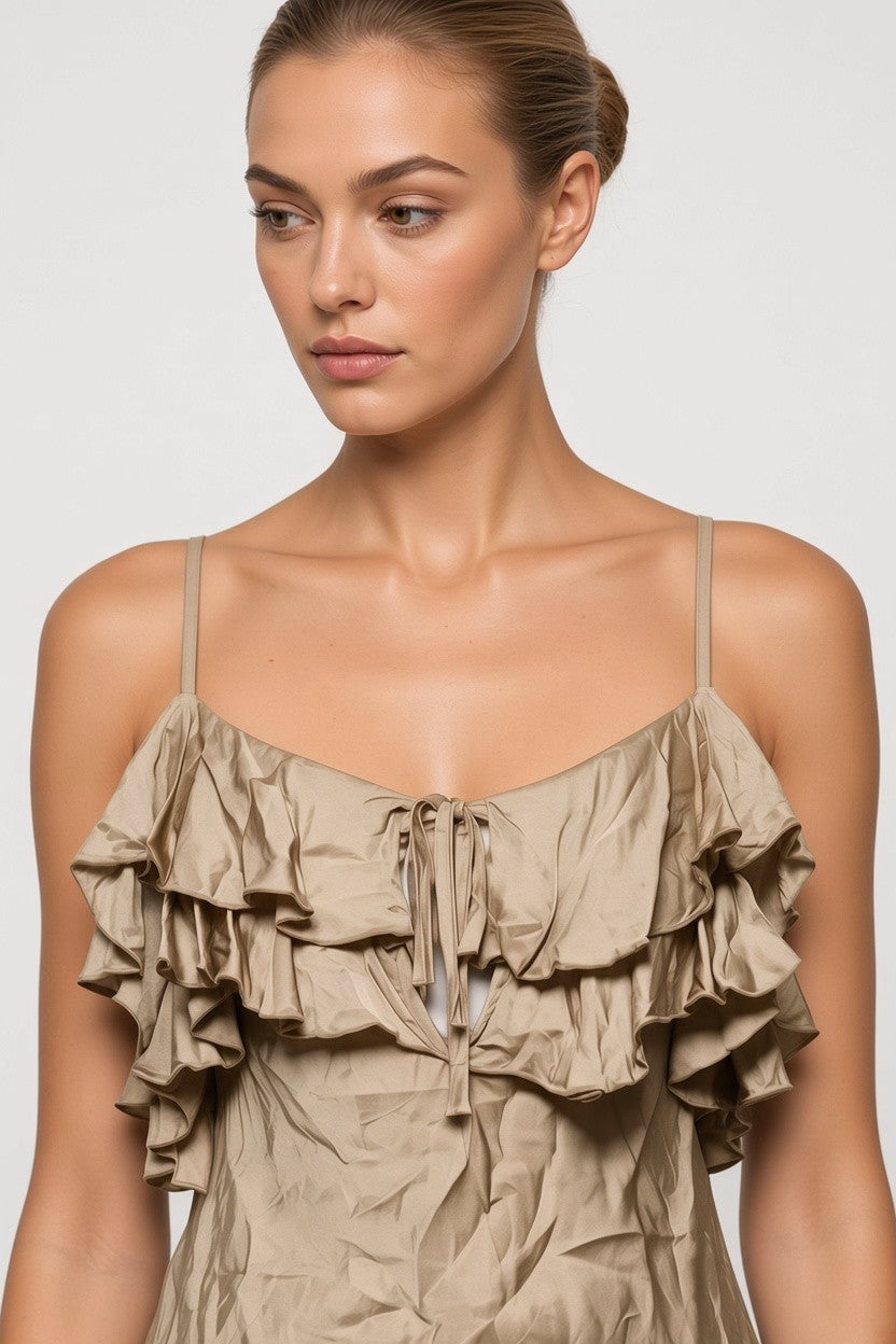 Costamani Damen Top Beige Größe S/M