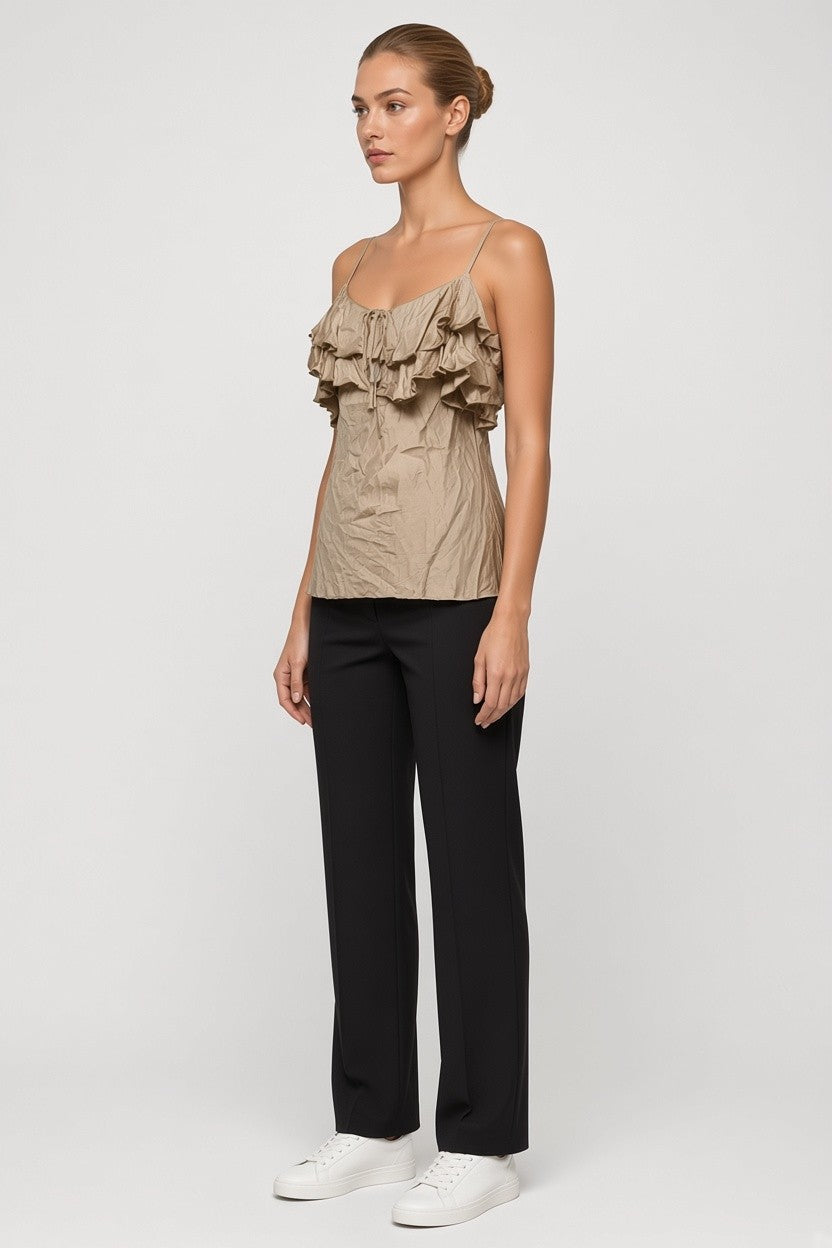 Costamani Damen Top Beige Größe S/M