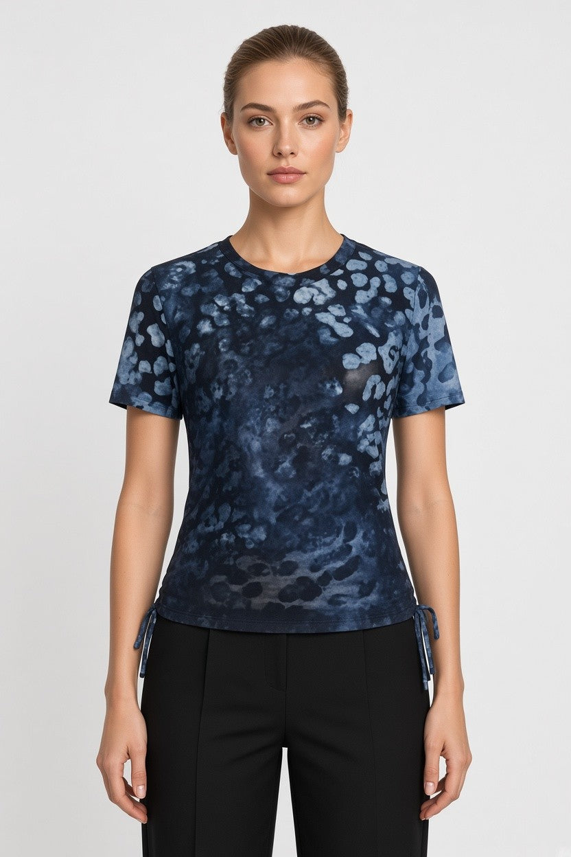 Desigual Damen Top Blau Schwarz Größe M