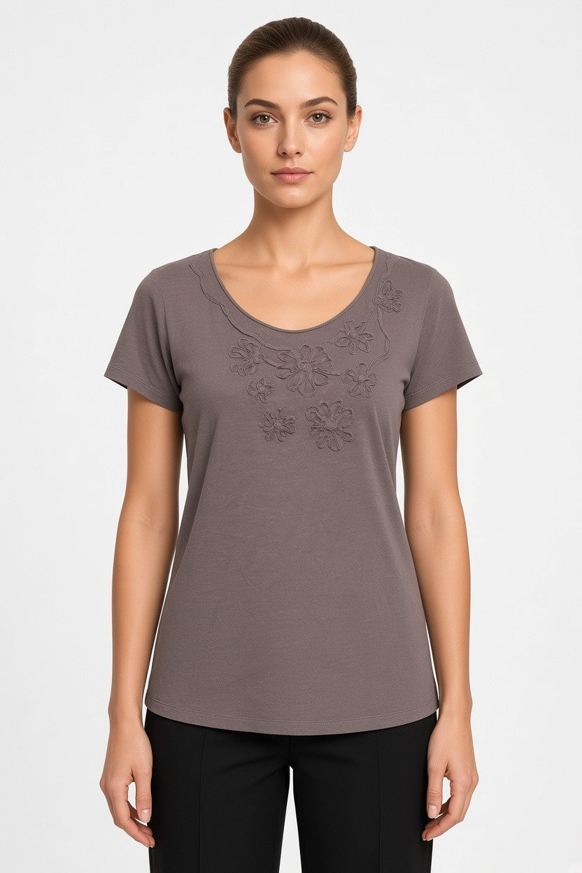 ESPRIT Damen Top Grau Größe L