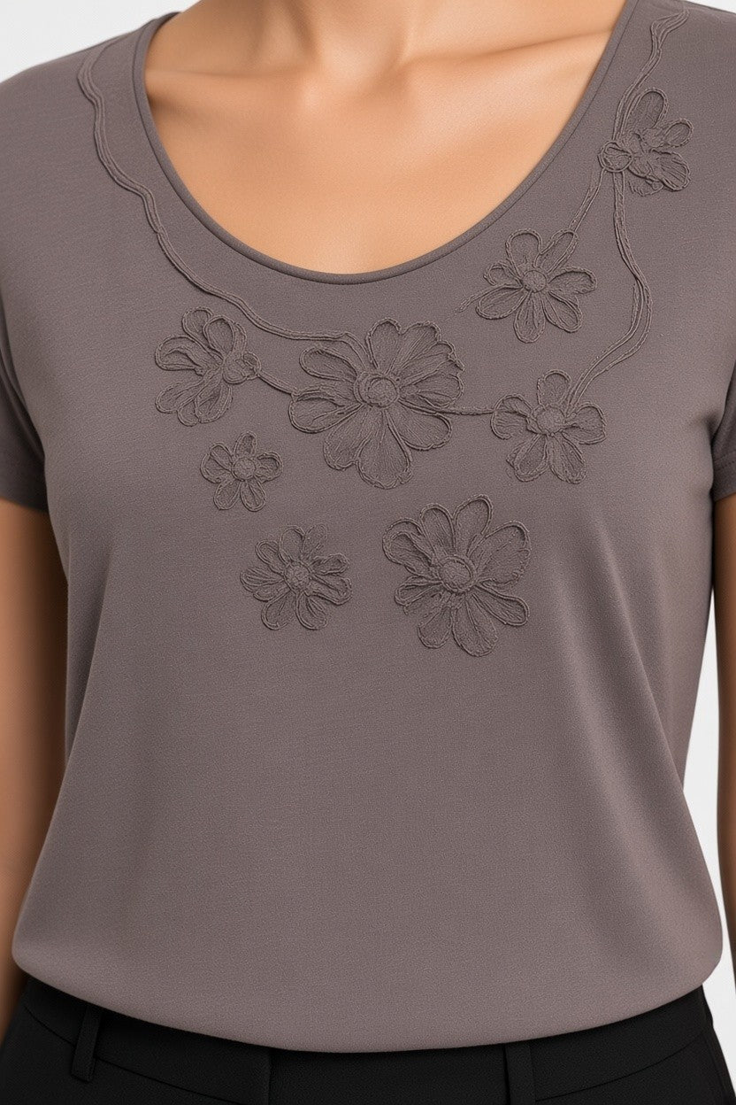 ESPRIT Damen Top Grau Größe L
