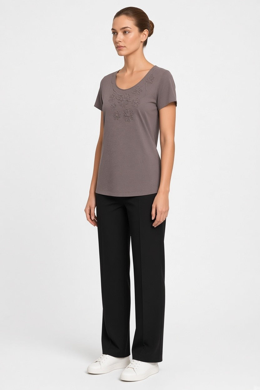 ESPRIT Damen Top Grau Größe L
