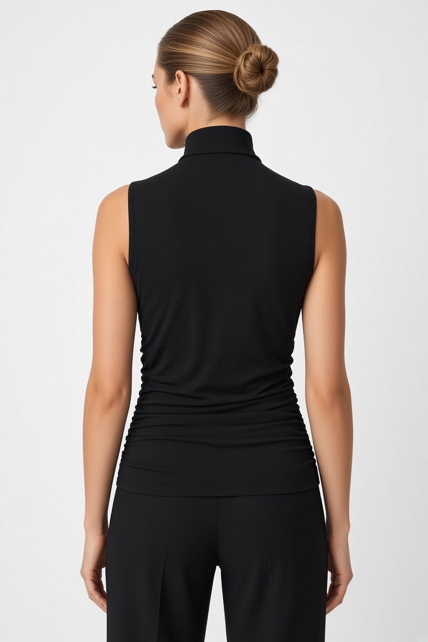 Gina Tricot Damen Top Schwarz Größe L