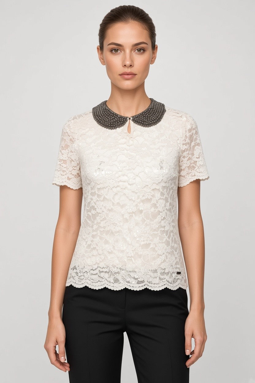 Guess Damen Top Weiß Größe XS