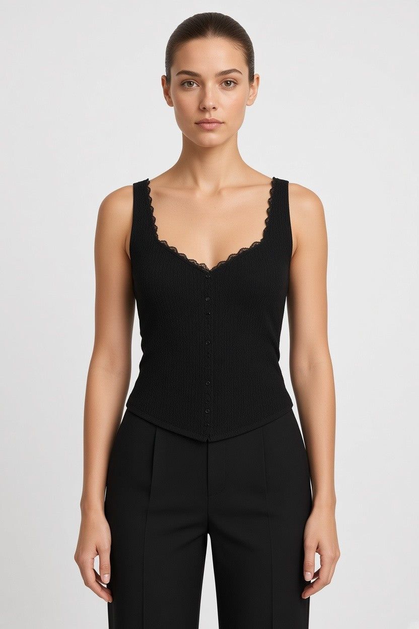 ISL Damen Crop Top Schwarz Größe XL