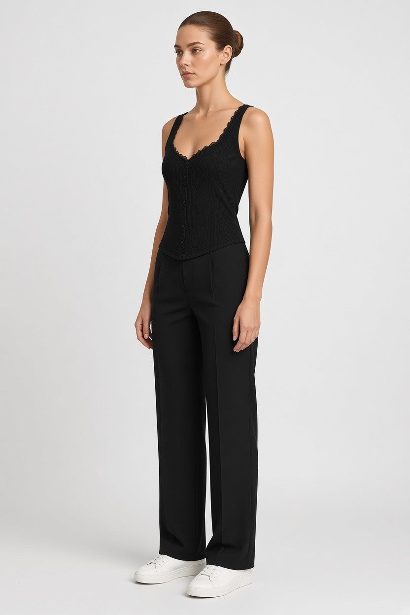 ISL Damen Crop Top Schwarz Größe XL