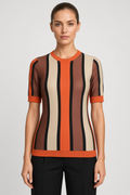 Scotch & Soda Damen Top Braun Beige Orange Größe M