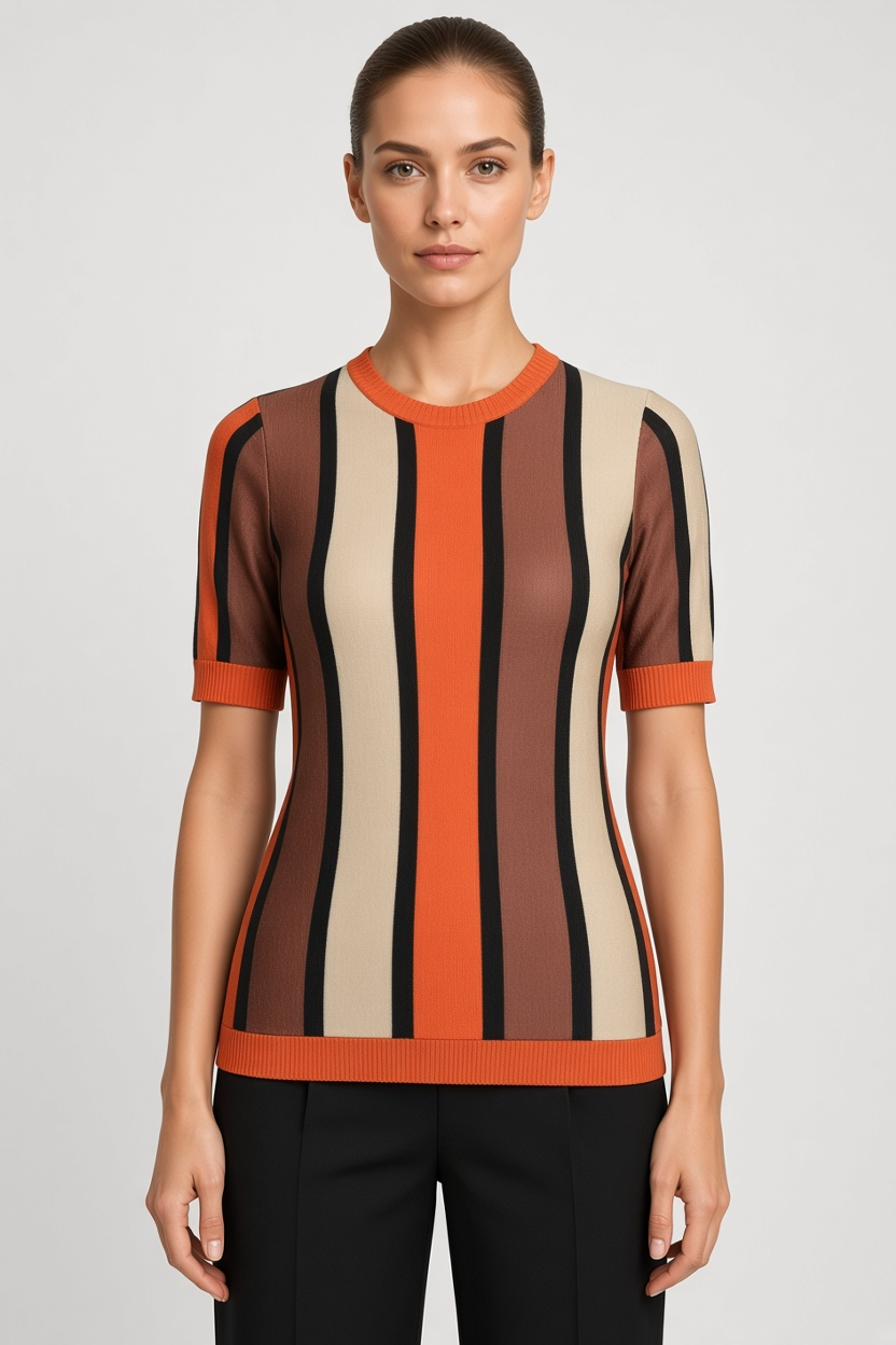 Scotch & Soda Damen Top Braun Beige Orange Größe M
