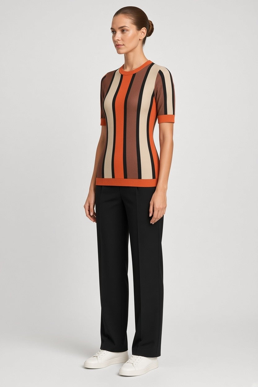 Scotch & Soda Damen Top Braun Beige Orange Größe M
