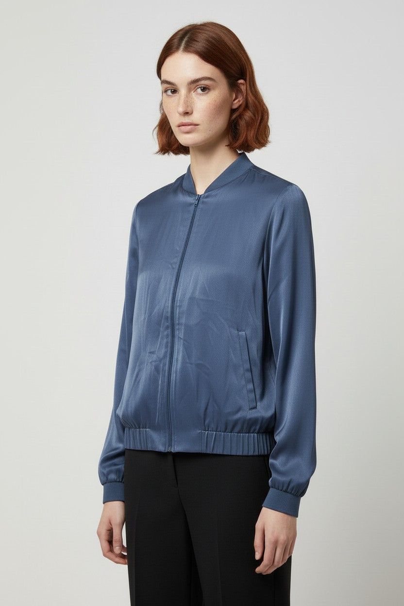 ESPRIT Damen Bomberjacke Blau Größe XL