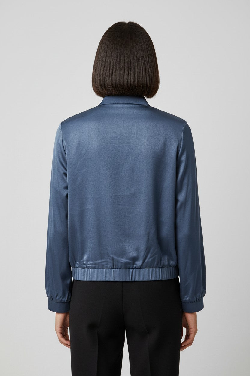 ESPRIT Damen Bomberjacke Blau Größe XL