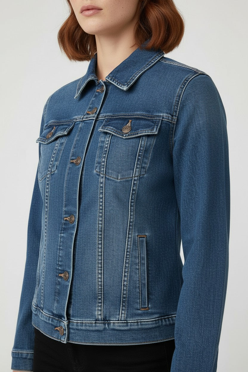 ESPRIT Damen Jeansjacke Blau Größe XXL