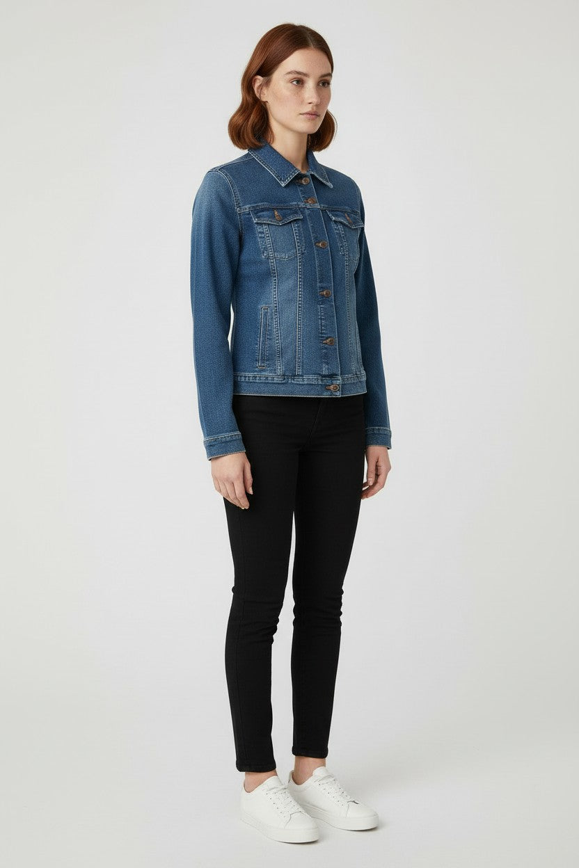 ESPRIT Damen Jeansjacke Blau Größe XXL