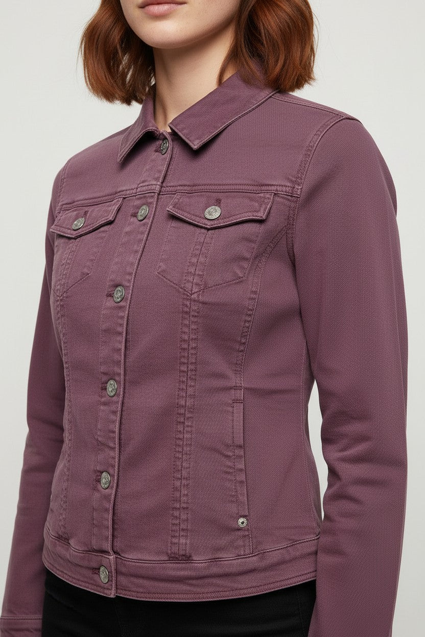 ESPRIT Damen Jeansjacke Lila Größe XXL