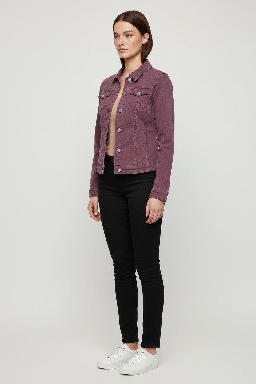 ESPRIT Damen Jeansjacke Lila Größe XXL