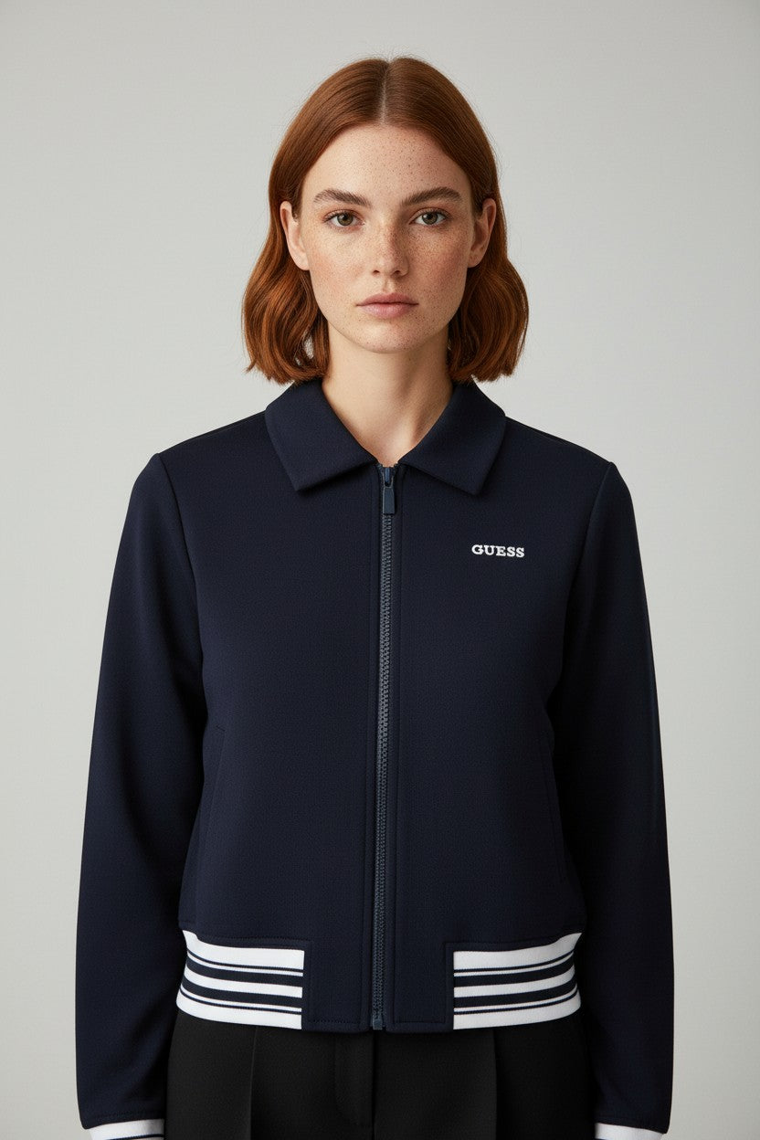 Guess Damen Bomberjacke Blau Größe S