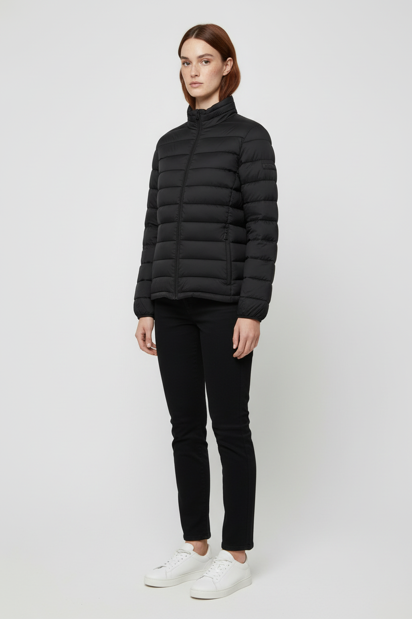 Guess Damen Winterjacke Schwarz Größe L