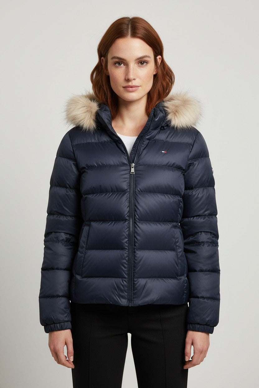 Tommy Hilfiger Damen Daunenjacke Blau Größe XL