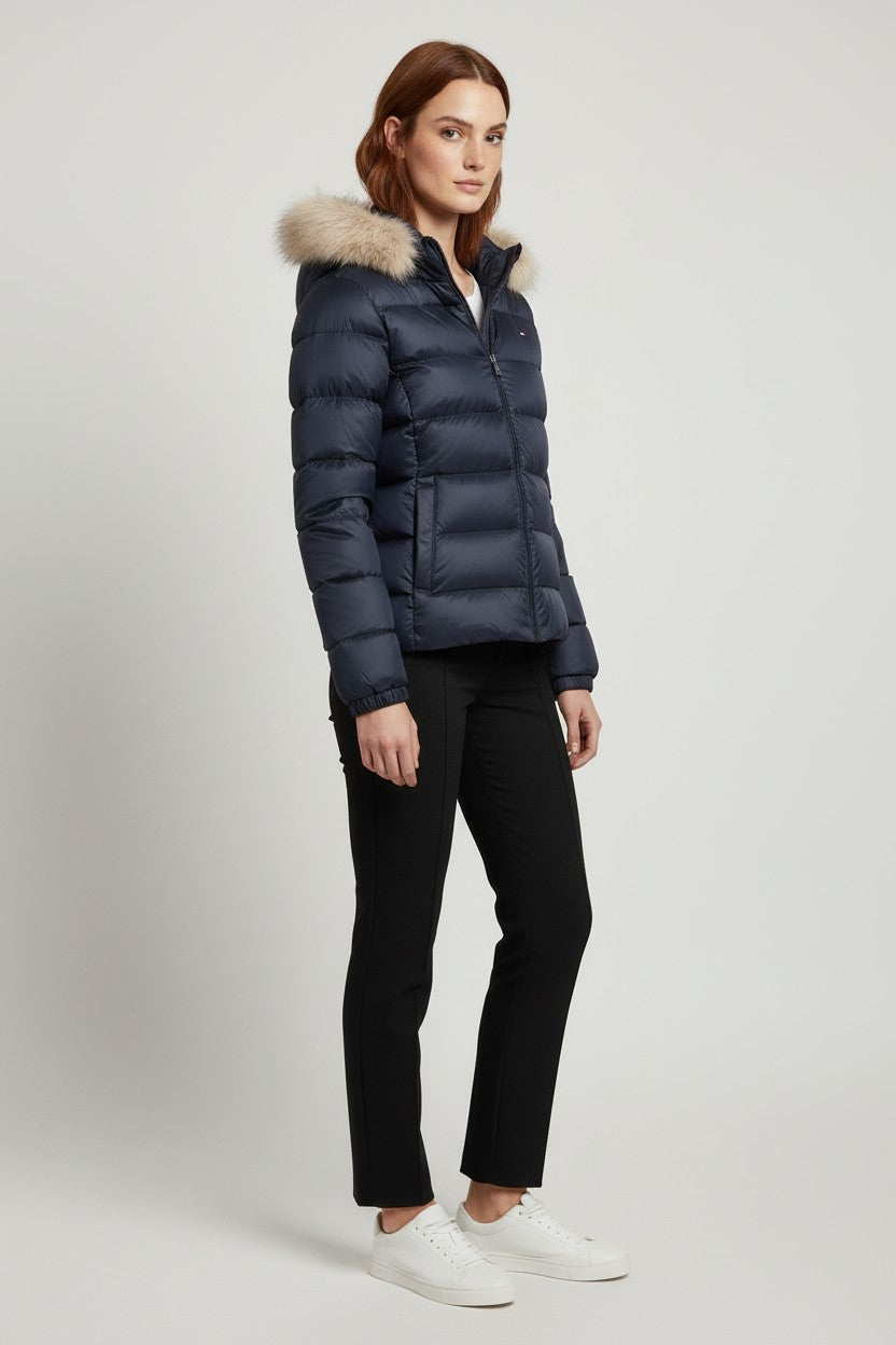 Tommy Hilfiger Damen Daunenjacke Blau Größe XL