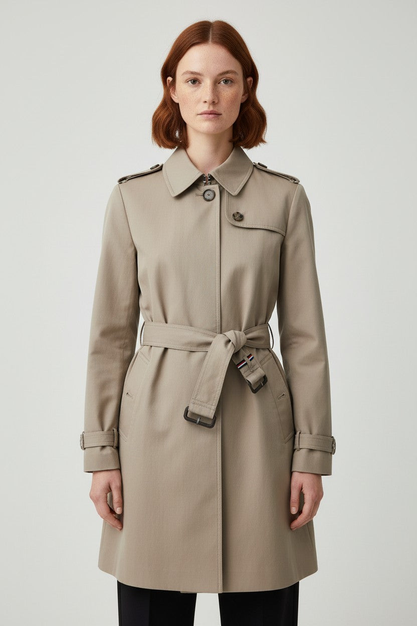 Tommy Hilfiger Damen Trenchcoat Beige Größe L