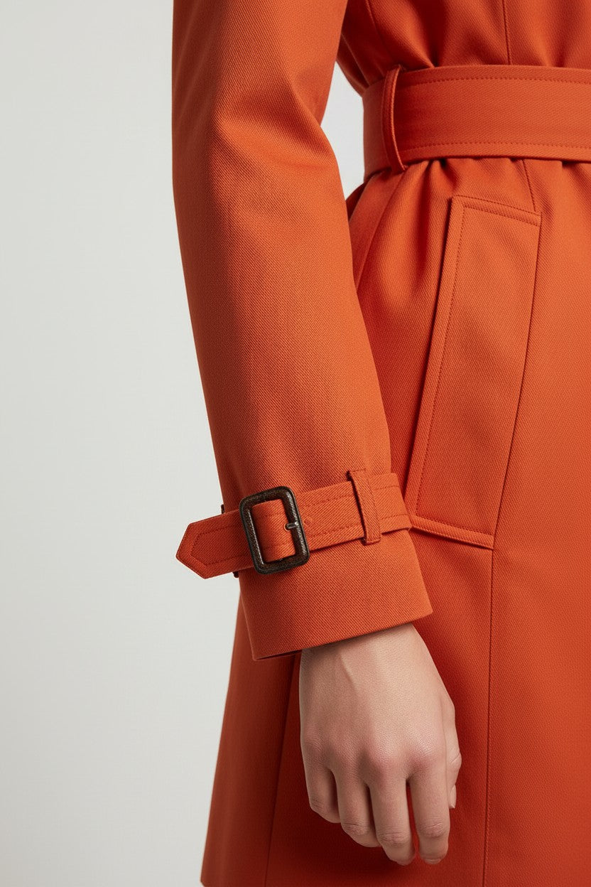 Tommy Hilfiger Damen Trenchcoat Orange Größe L