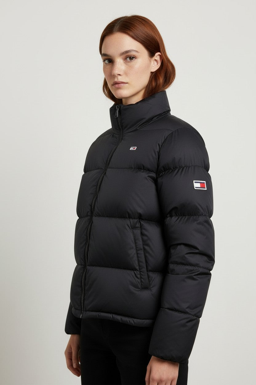 Tommy Hilfiger Jeans Damen Winterjacke Schwarz Größe L