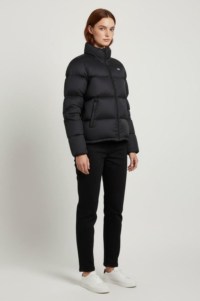Tommy Hilfiger Jeans Damen Winterjacke Schwarz Größe L