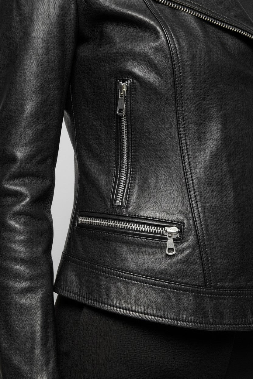 Diesel Damen Bikerjacke Schwarz Größe XS