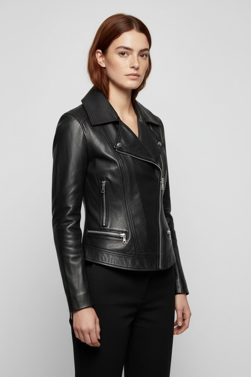 Diesel Damen Bikerjacke Schwarz Größe XS