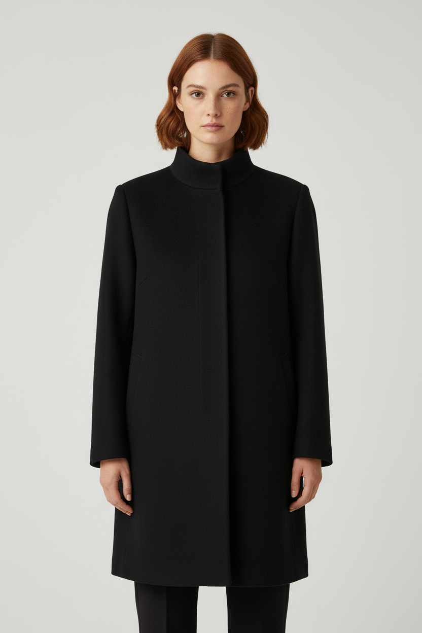 DKNY Damen Mantel Schwarz Größe XL