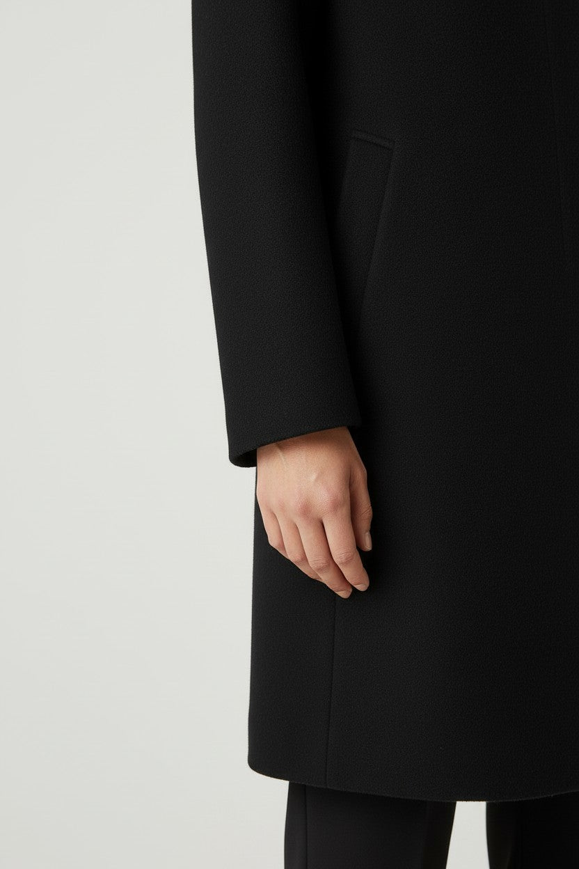 DKNY Damen Mantel Schwarz Größe XL