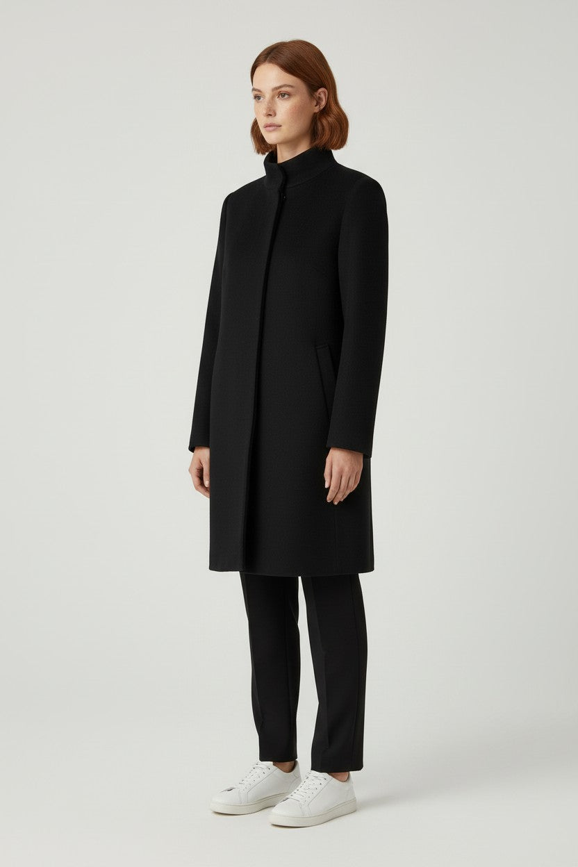 DKNY Damen Mantel Schwarz Größe XL