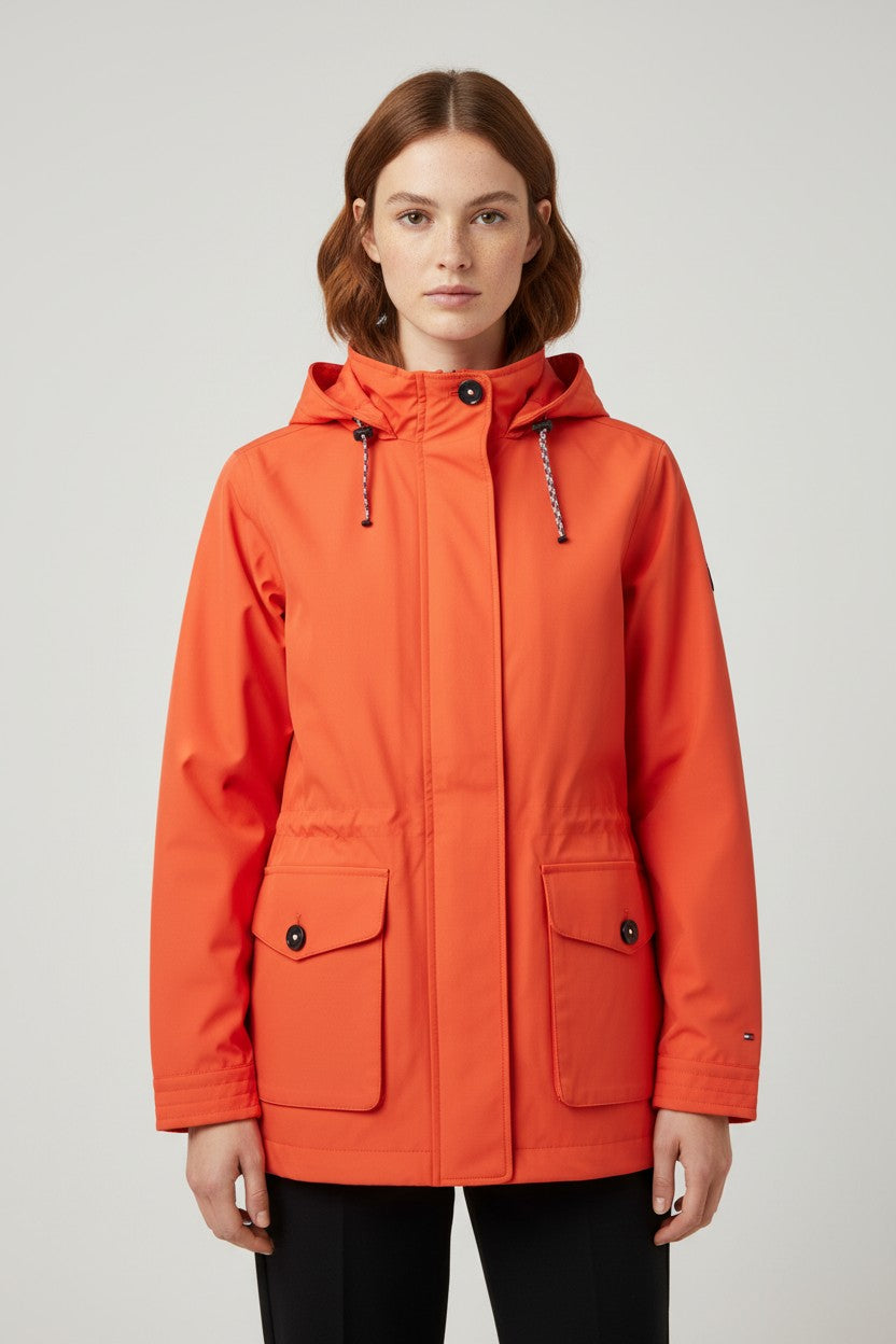 Tommy Hilfiger Damen Allwetterjacke Orange Größe S