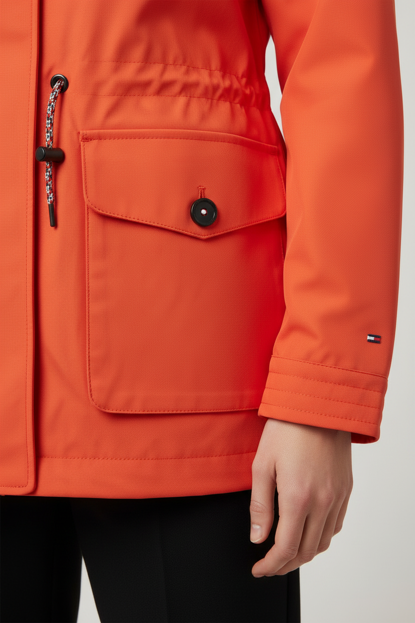 Tommy Hilfiger Damen Allwetterjacke Orange Größe S