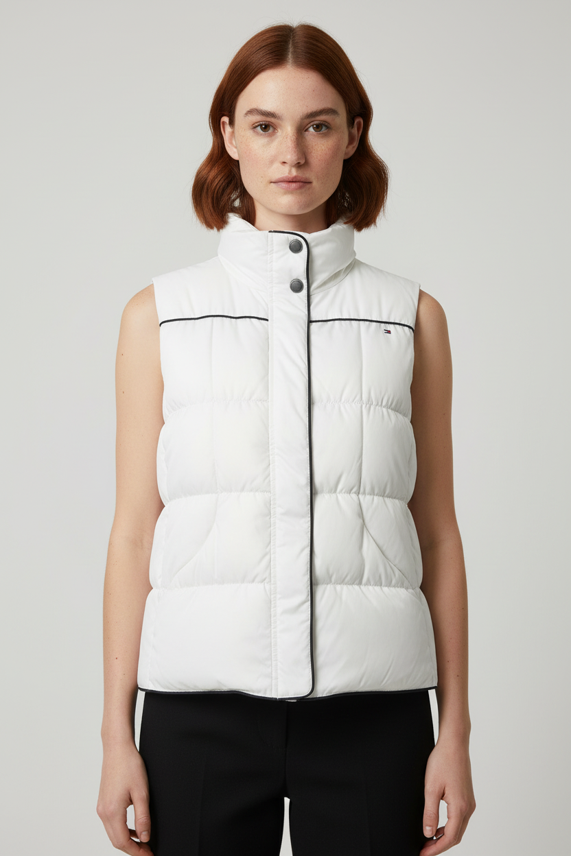 Tommy Hilfiger Damen Outdoor Weste Weiß Größe M