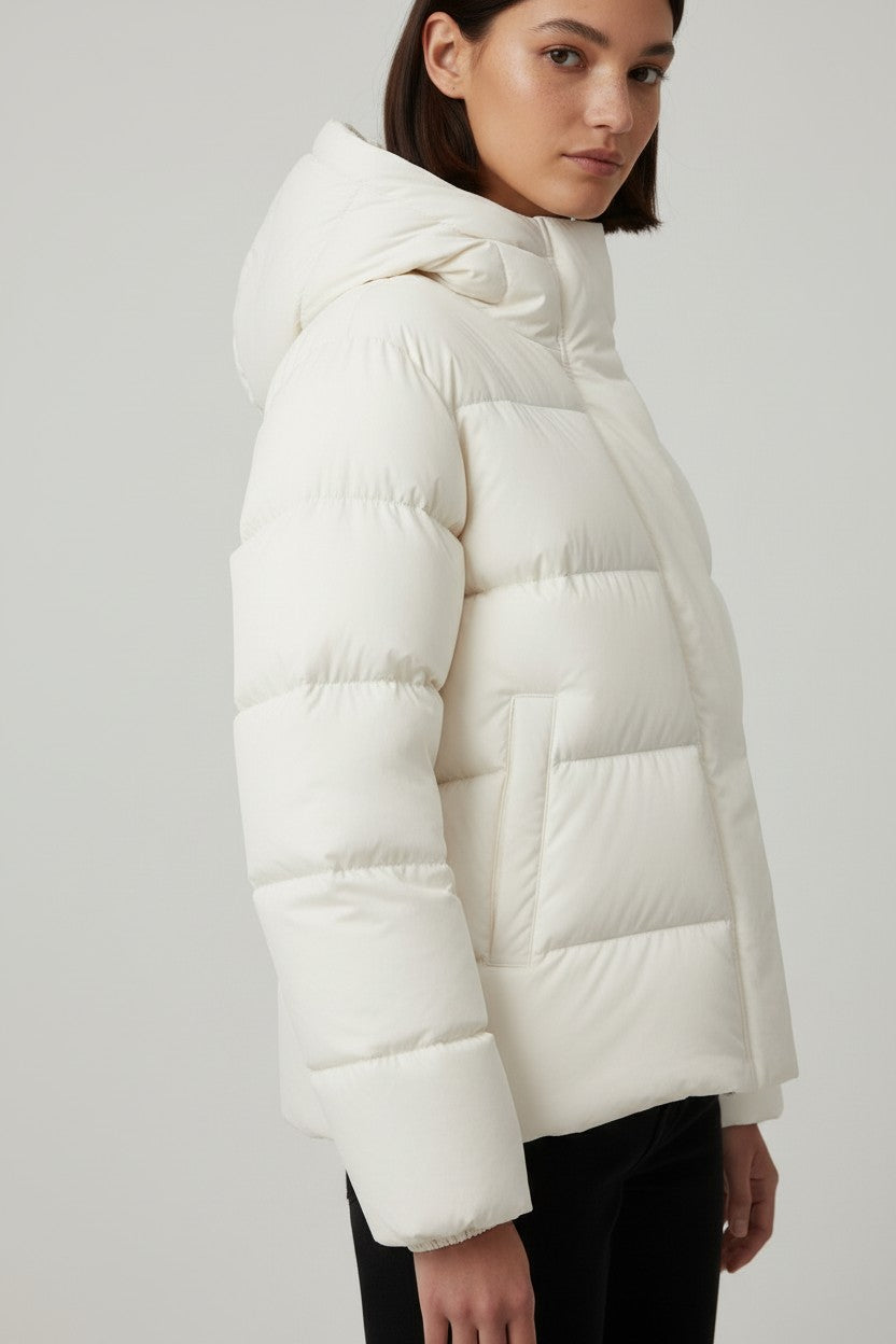 Tommy Hilfiger Damen Winterjacke Weiß Größe XS