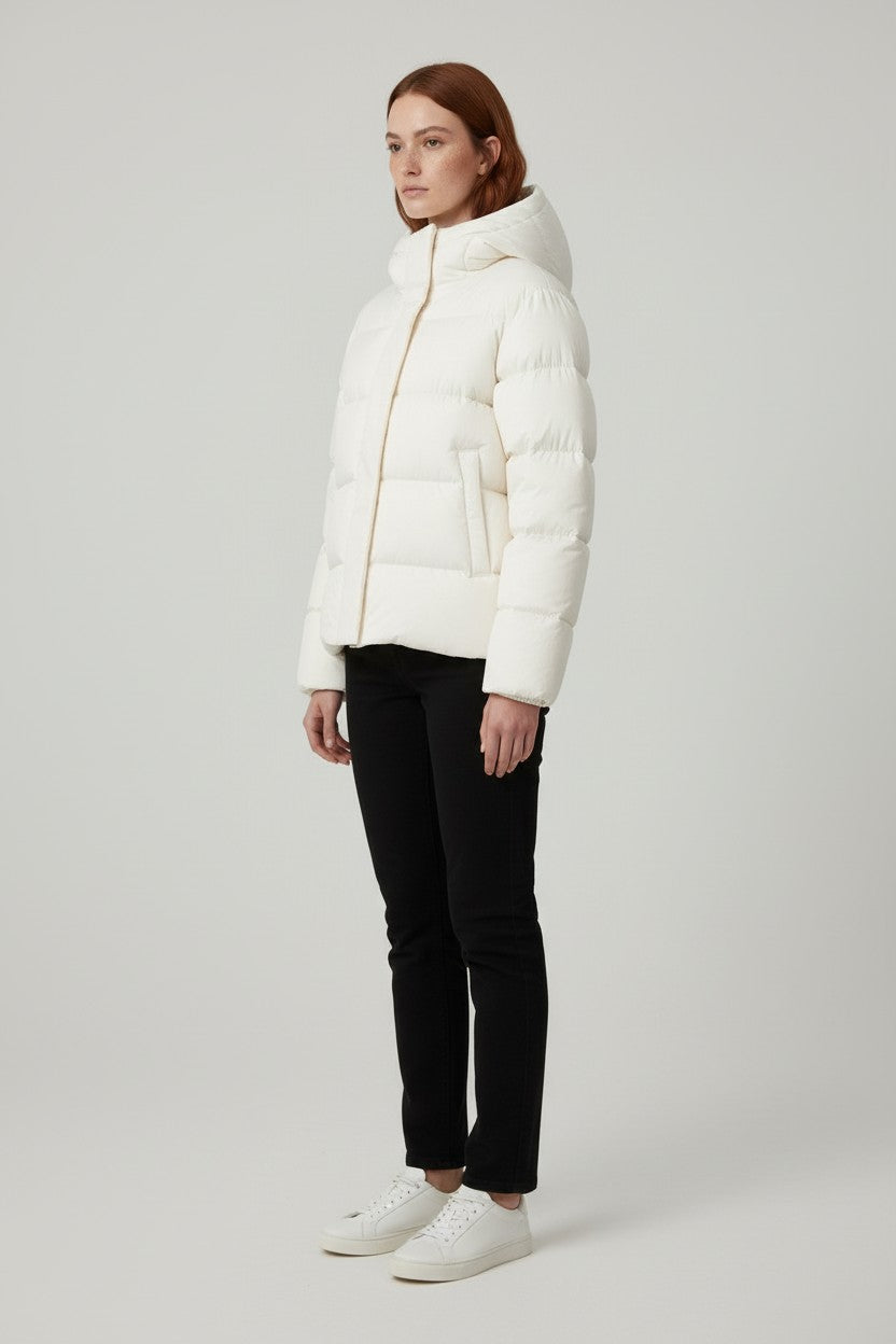 Tommy Hilfiger Damen Winterjacke Weiß Größe XS