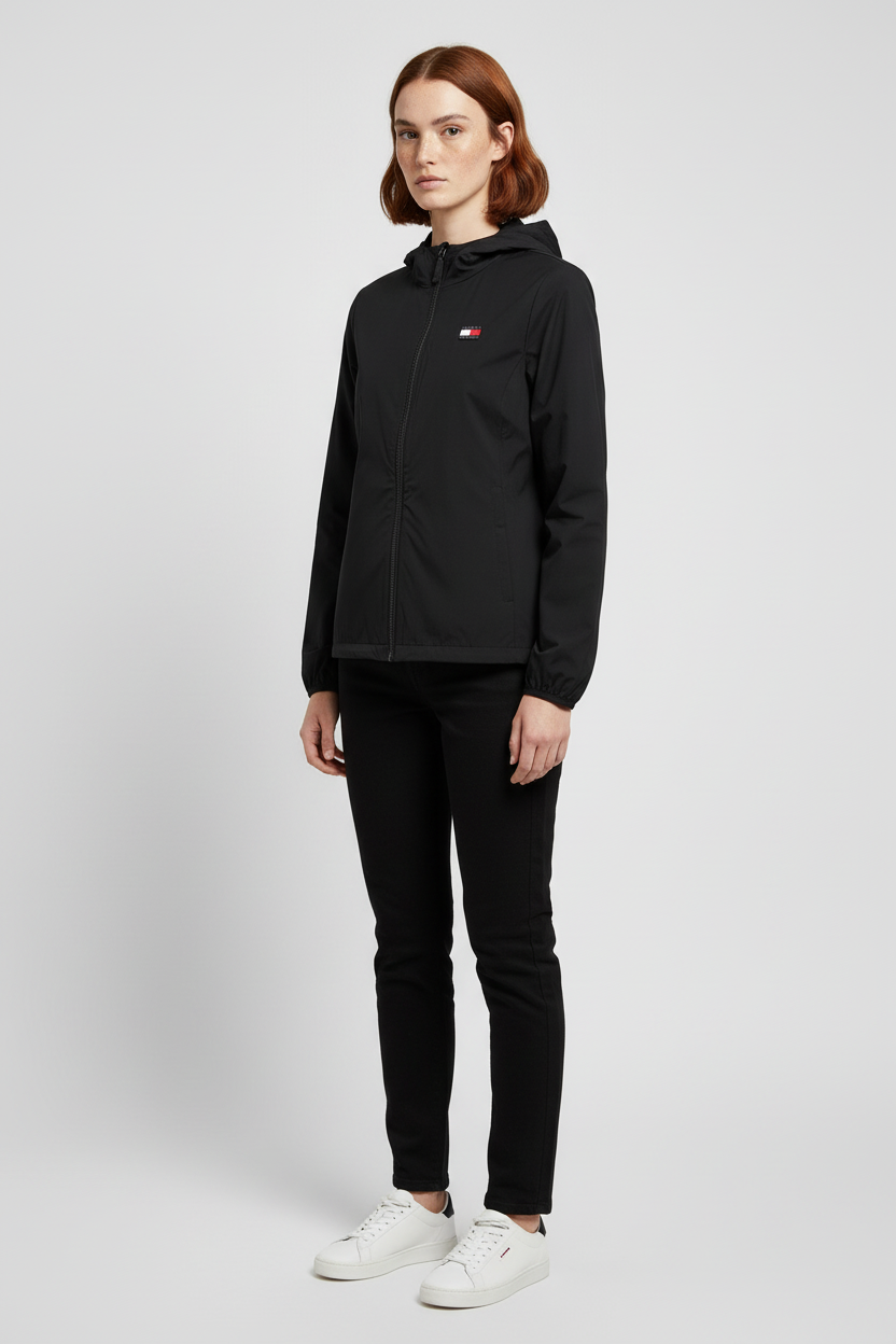 Tommy Hilfiger Jeans Damen Outdoorjacke Schwarz Größe XL