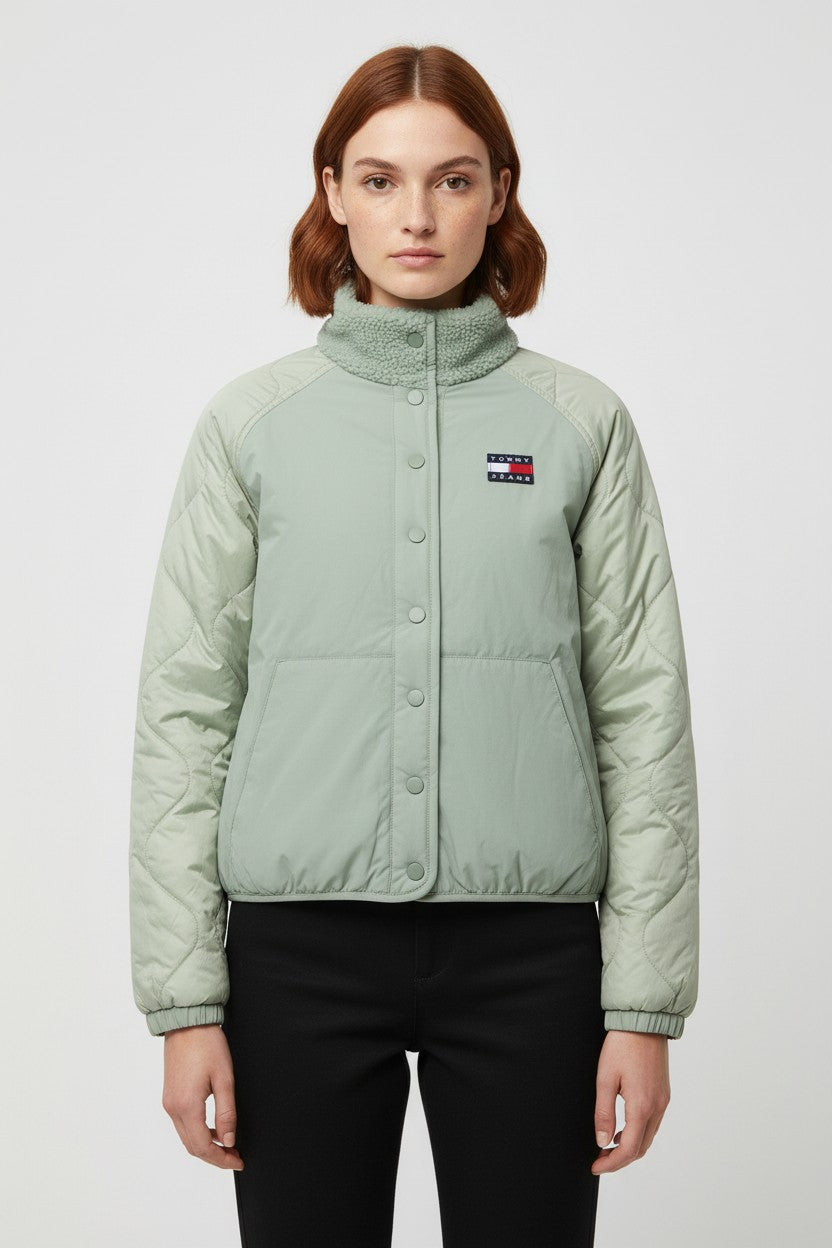 Tommy Hilfiger Jeans Damen Wendejacke Grün Größe S