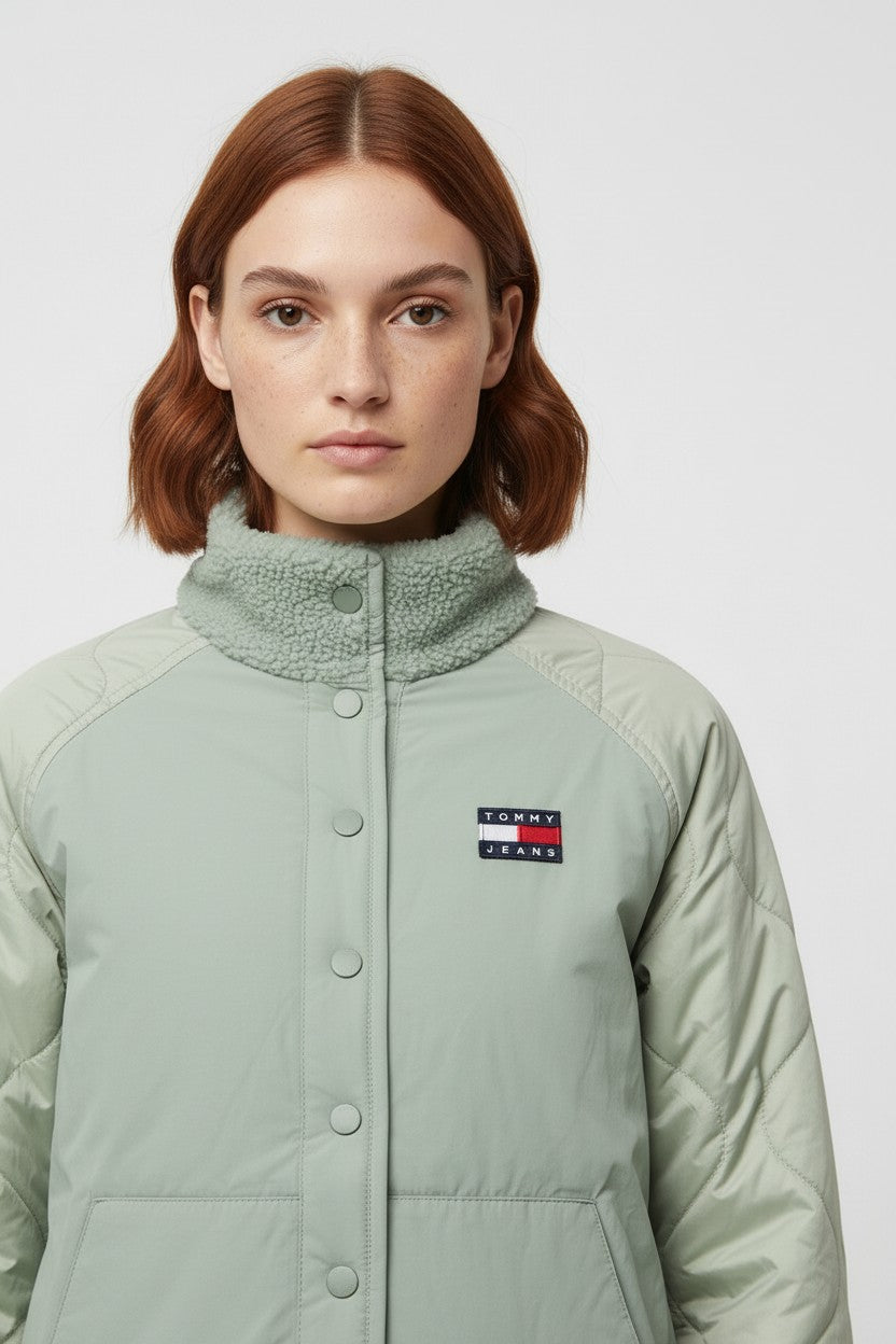 Tommy Hilfiger Jeans Damen Wendejacke Grün Größe S