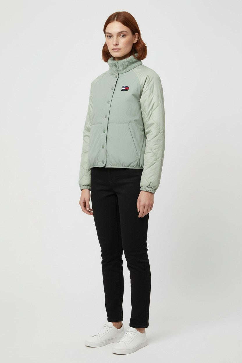 Tommy Hilfiger Jeans Damen Wendejacke Grün Größe S