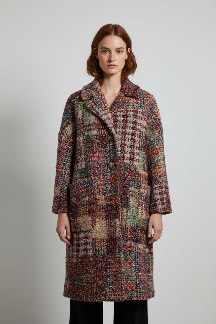 United Colors of Benetton Damen Mantel Mehrfarbig Größe XL/XXL