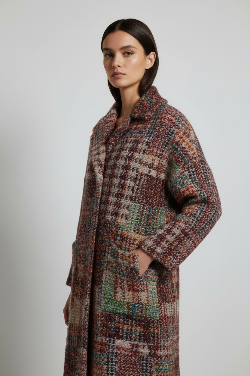 United Colors of Benetton Damen Mantel Mehrfarbig Größe XL/XXL