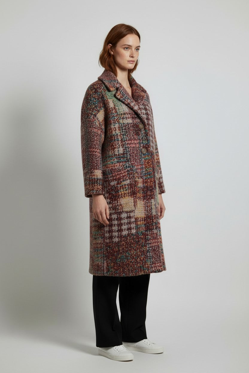 United Colors of Benetton Damen Mantel Mehrfarbig Größe XL/XXL