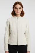 Desigual Damen Kunstlederjacke Beige Größe 2XL