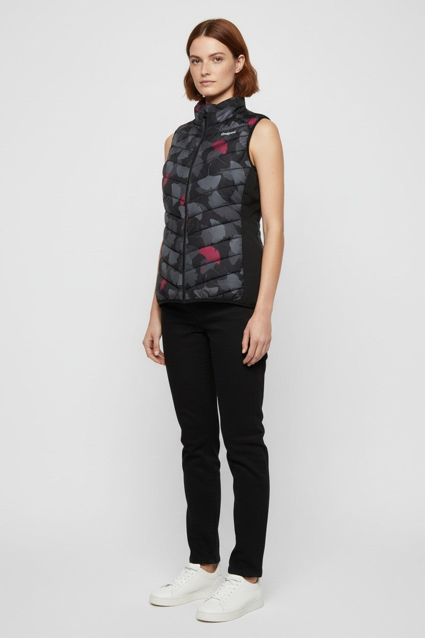 Desigual Damen Outdoor Weste Schwarz Mehrfarbig Größe XL