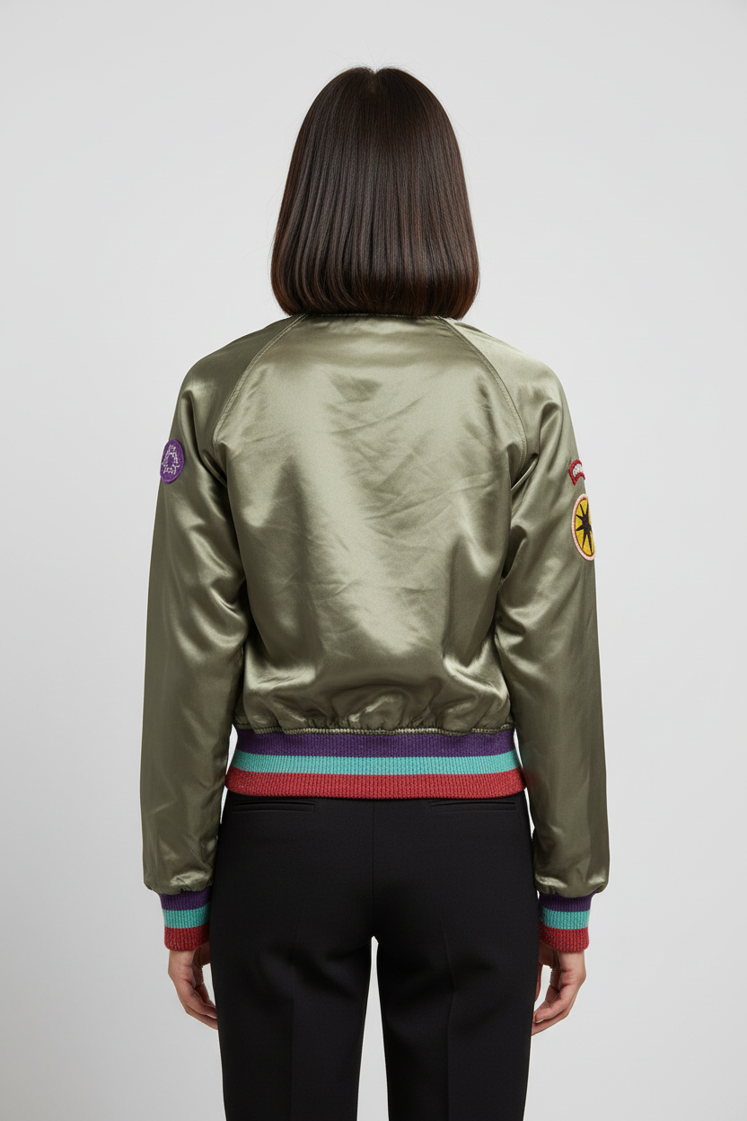 Diesel Damen Bomberjacke Grün Größe XS